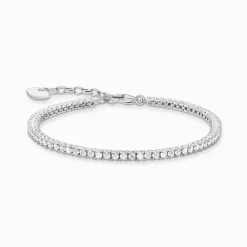 Women THOMAS SABO Bracelets-Tennis bracelet with white stones silver