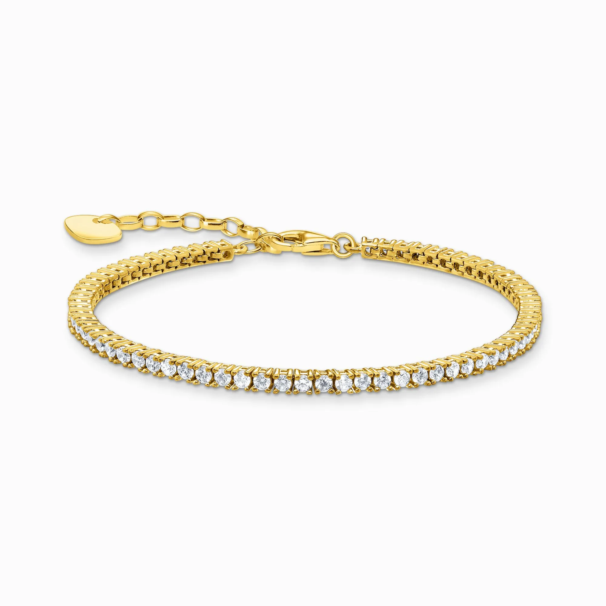 Women THOMAS SABO Bracelets-Tennis bracelet with white stones gold plated