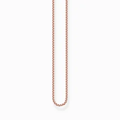 Women THOMAS SABO Necklaces|18-Carat Rose Gold Plating - 925 Silver-Venezia chain Thickness 1.00 mm (0.04 Inch)
