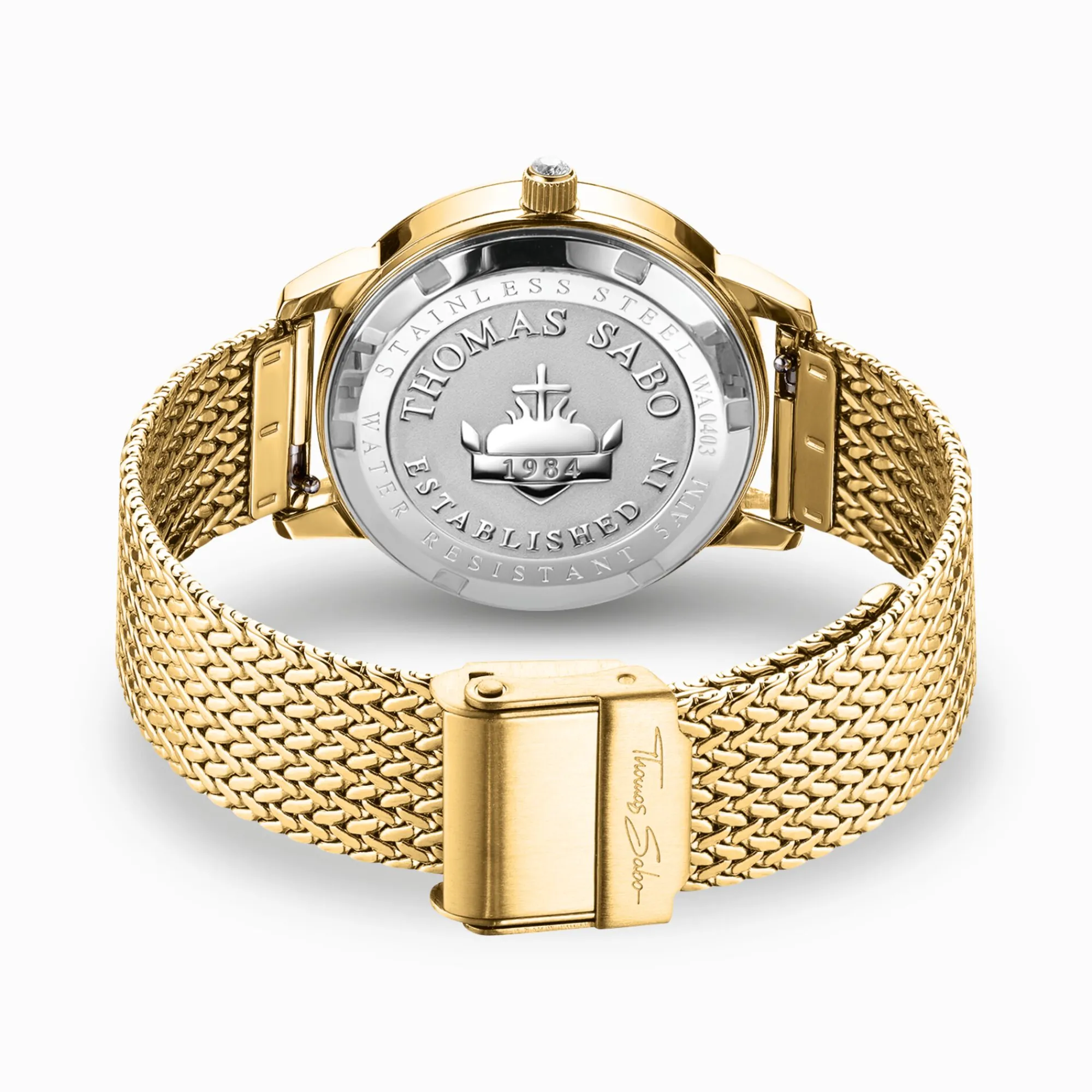 Women THOMAS SABO Watches|Ladies' Watches-Watch Cosmic Amulet with dial in dark blue yellow gold-coloured