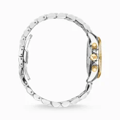 Women THOMAS SABO Watches|Ladies' Watches-Watch Divine Chrono with dial in black yellow gold-coloured