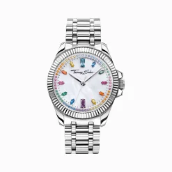 Women THOMAS SABO Watches|Ladies' Watches-Watch for women Divine Rainbow with coloured stones silver-coloured