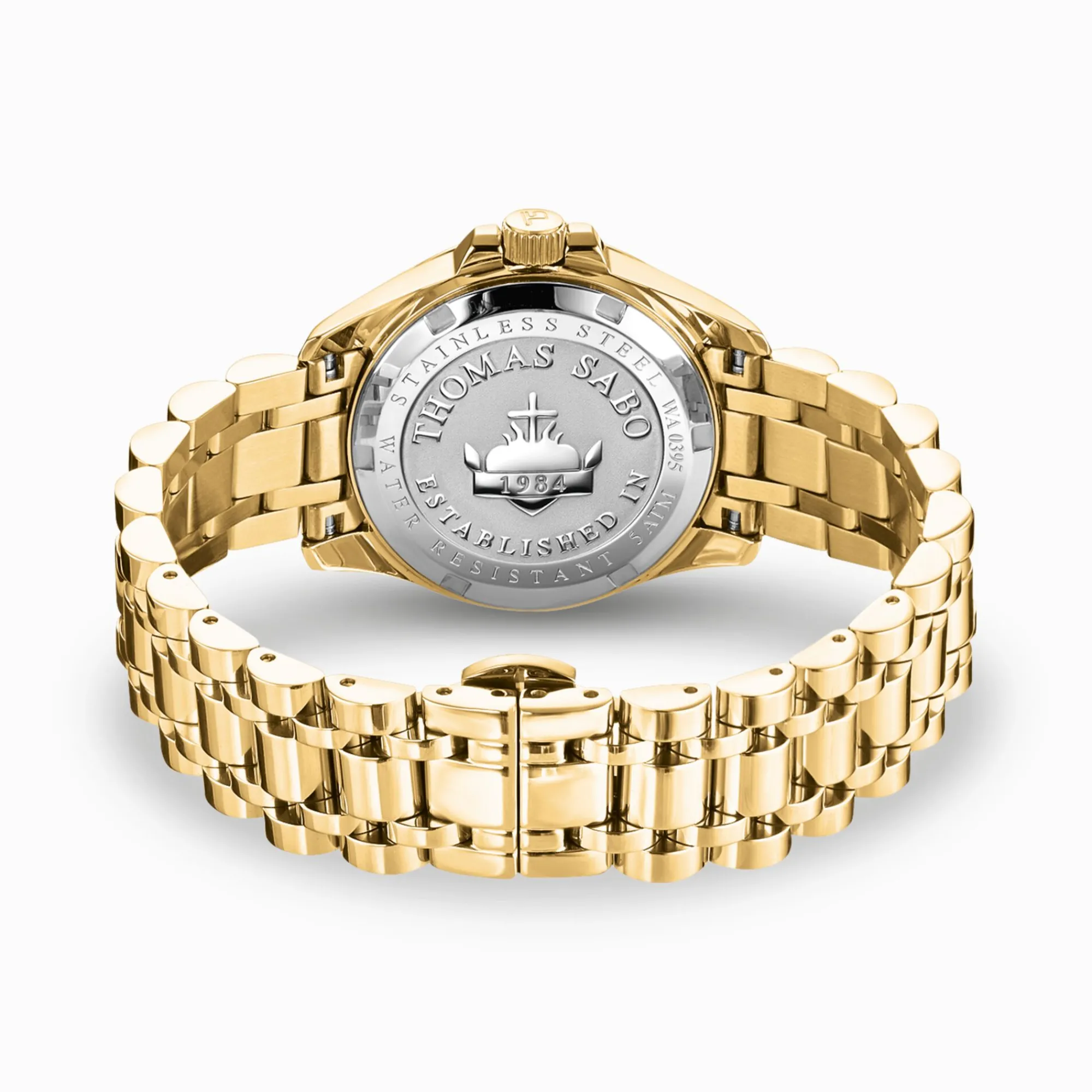 Women THOMAS SABO Watches|Ladies' Watches-Watch for women Divine Rainbow coloured stones yellow gold-coloured