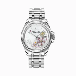 Women THOMAS SABO Watches|Ladies' Watches-Women’s watch flowers from pastel colored stones silver-coloured