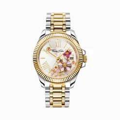 Women THOMAS SABO Watches|Ladies' Watches-Women’s watch flowers from pink colored stones bicolour