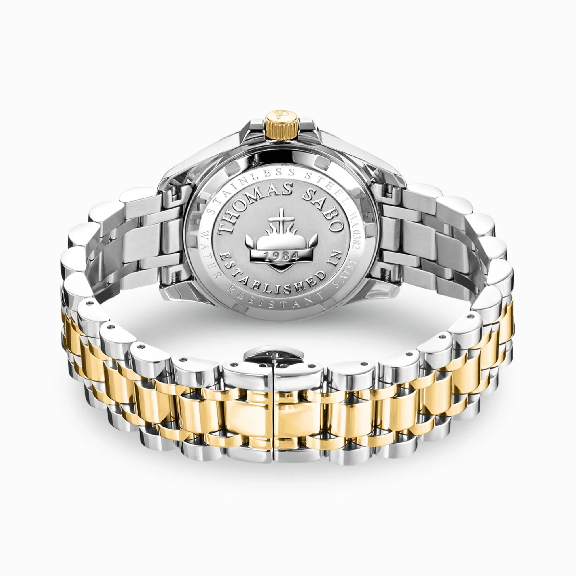 Women THOMAS SABO Watches|Ladies' Watches-Women’s watch flowers from pink colored stones bicolour