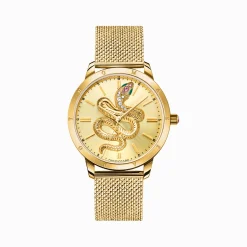 Women THOMAS SABO Watches|Ladies' Watches-Women’s watch snake in 3D optics yellow gold-coloured