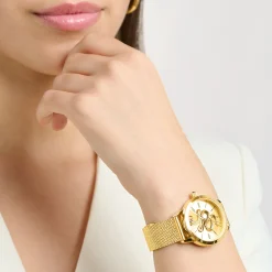 Women THOMAS SABO Watches|Ladies' Watches-Women’s watch snake in 3D optics yellow gold-coloured