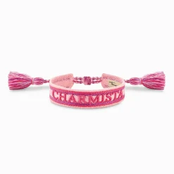 THOMAS SABO Accessories-Woven bracelet CHARMISTA in soft pink, pink & purple