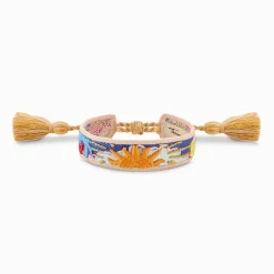 THOMAS SABO Accessories-Woven bracelet with ornaments in orange, dark blue, green & red