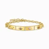 Women THOMAS SABO Bracelets|18-Carat Gold-Plating - 925 Silver-Yellow-gold plated bracelet with long bridge and various stones