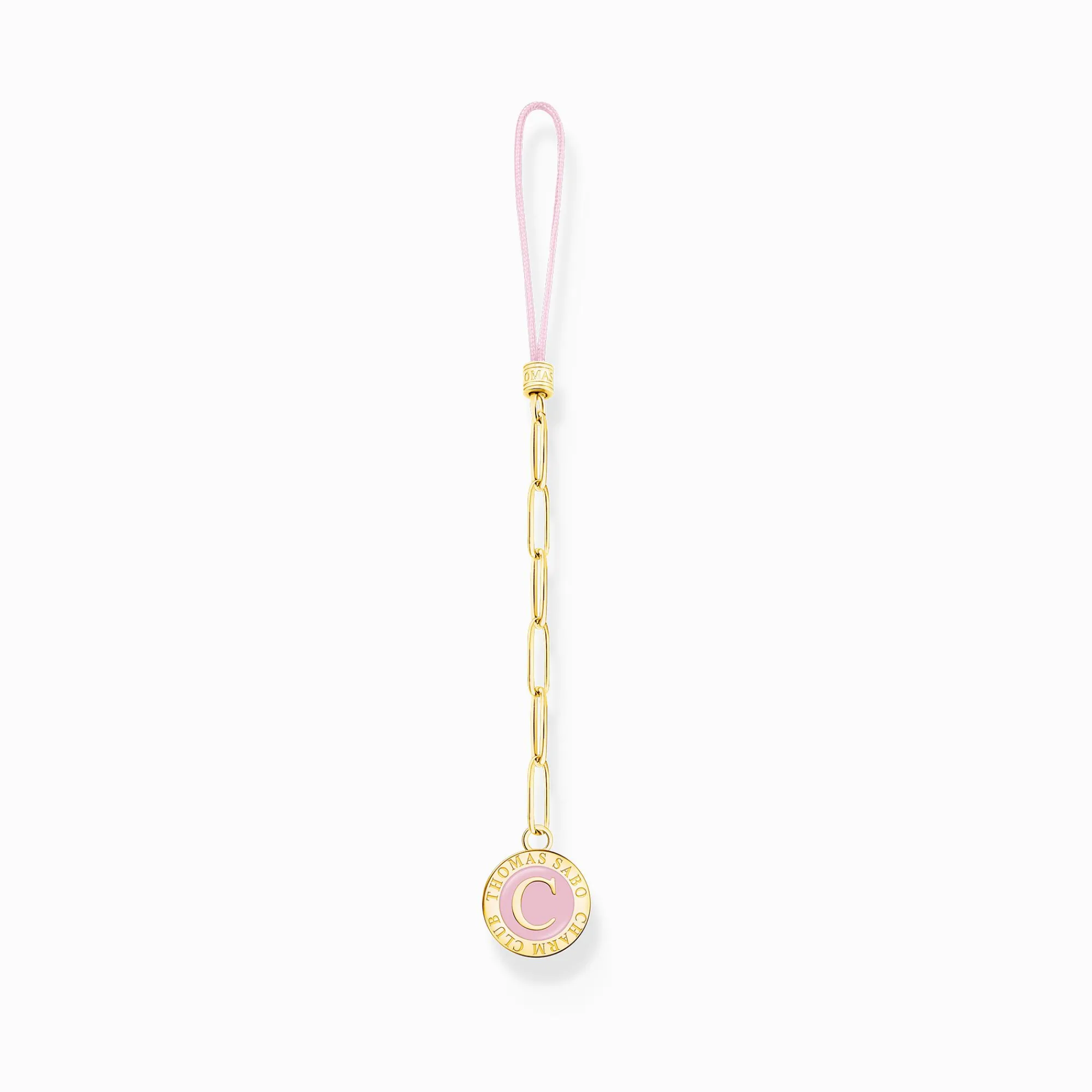 THOMAS SABO Accessories-Yellow-gold plated Charm Club short mobile chain with Charmista Coin