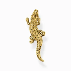 Women THOMAS SABO Pendants|18-Carat Gold-Plating - 925 Silver-Yellow-gold plated pendant in 3D crocodile design