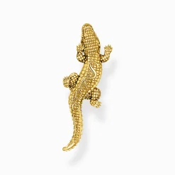 Women THOMAS SABO Pendants|18-Carat Gold-Plating - 925 Silver-Yellow-gold plated pendant in 3D crocodile design