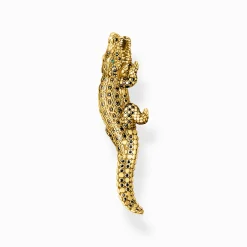 Women THOMAS SABO Pendants|18-Carat Gold-Plating - 925 Silver-Yellow-gold plated pendant in 3D crocodile design